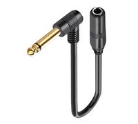 Right Angle Audio Extension Cable, 1/4 Inch Stable Transmission Connector, Male To Female Stereo Audio Cable For Guitars Microphones Mixing Consoles Recordings Studio Equipment Pure Sound Connection