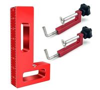 Right-Angle Frame Universal Fence Clamps 360 Rotating Adjustable Fixed G Clamps Fast Fixed Clamp Woodworking Tools(Red)