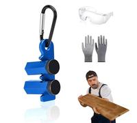 Right-Angle Ruler Clamp, Tall Stair Gauges for Framing Square with Hexagonal Stable Lock, Anti-Slip Aluminum Alloy Stair Gauge for Circular Saw, Precision Framing Square Stops (Blue)