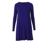 Right Style - Robe - Robe de swing - Manches Longues - Femme - Bleu - M