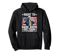 Right to Bare Arms Drapeau américain 1776-2026 4 Juillet Sweat à Capuche