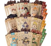 Righteous Felon Lot de 26 bâtonnets de bœuf séché et de viande, riches en protéines, faible teneur en glucides, faible teneur en sucre, sans gluten, collations saines pour adultes et enfants