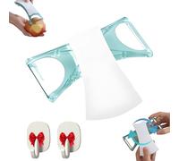 Rightfavour Râpe multifonctionnelle, éplucheur multifonction, facile à nettoyer, râpe à légumes manuelle, 2 en 1, double lames tranchantes en acier inoxydable, arbre rotatif, lame à deux extrémités