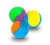 RIGHTWELL Scooby Doo Lot de 3 balles couinantes pour chien Jouet interactif à mâcher durable pour nettoyage des dents