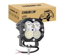 RIGIDON 1 x Phare de travail led, 3 pouces mini 30W 3000LM, 12V 24V lampe, projecteurs lumière feux de travail, flood Spot pour offroad Voiture camion 4x4 tracteur, feu antibrouillard, 6000K blanc