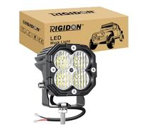 RIGIDON 1 x Phare de travail led, 3 pouces mini 30W 3000LM, 12V 24V lampe, projecteurs lumière feux de travail, floodlight pour offroad Voiture camion 4x4 tracteur, feu antibrouillard, 6000K blanc