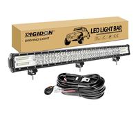 RIGIDON 100 cm barre d'éclairage LED avec faisceau de câblage, 39 pouces 540W triple rangée 12V 24V, barre lumineuse LED pour offroad véhicules, voiture, camions, 4x4, tracteur, 6000K