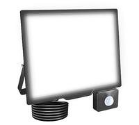 RIGIDON 100W Projecteur LED Avec Détecteur de Mouvement, 10000LM 6000K Blanche Froide Spot LED Extérieur Avec Détecteur IP66 Etanche, Éclairage de Sécurité Extérieur pour Jardin Patio Garage Terrasse