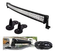 RIGIDON 105 cm 42 pouces 240W incurvée led light barre avec 12v faisceau de câblage kit et aimanté support, Barre d'éclairage led pour offroad Voiture camions SUV 4x4, 6000K led barre lumineuse
