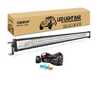 RIGIDON 105 cm 42 pouces 540W led light barre avec 12V Faisceau de Câblage kit, Barre d'éclairage led, barre lumineuse led pour offroad Véhicules Voiture camions 4x4 SUV ATV,6000K led work light bar