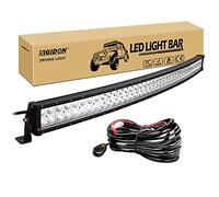 RIGIDON 105cm 42 Pouces 240W incurvée LED Light Barre avec 12v Faisceau kit | étanche, 6000K, barre lumineuse led, pour offroad Véhicules Voiture camions ATV 4x4, phare auxiliaire, feux antibrouillard