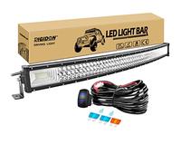RIGIDON 105cm 42 pouces 540W incurvée led light barre avec 12V faisceau kit | étanche, 6000K blanc, barre lumineuse led, lampe auxiliaire, pour offroad véhicules voiture camions ATV SUV bateau tracteur