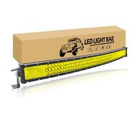 RIGIDON 105cm 540W Slim incurvée Led Light Barre Rampe, 12V 24V Barre d'éclairage LED, Triple rangée Barre lumineuse led pour Offroad Véhicules Voiture Camion Tracteur 4x4 ATV SUV, 3000K jaune