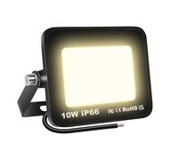 RIGIDON 10W Projecteur LED Extérieur, 1000LM Spot Led Extérieur, 3000K Blanc chaud Eclairage de Sécurité, IP66 Etanche Éclairage mural d'extérieur pour Jardin, Garage, Cour, Entrée,Terrasse