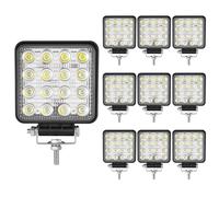 RIGIDON 10x 10cm 4 pouces 48W phare de travail led carré feu antibrouillard