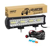 RIGIDON 12 pouces 30 cm 240W barre de led 4x4 avec 12V faisceau câblage kit | étanche, 6000K blanc, barre lumineuse led, éclairage, pour offroad véhicules voiture tracteur camions ATV 4x4, auxiliaire