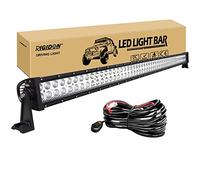 RIGIDON 130 cm LED Light Barre avec Faisceau de Câblage kit, 12V 24V 52 Pouces 300W Barre d'éclairage LED, Barre Lumineuse LED pour Offroad Véhicules Voiture camions 4x4,6000K Rampe de Phare LED