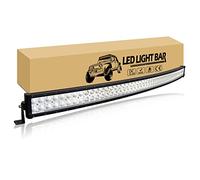RIGIDON 130cm 300W Incurvé led light barre, 52 pouces feux phare de travail barre lumineuse etanche pour offroad véhicules voiture camions suv 4x4, 6000K blanc feu antibrouillard
