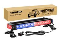 RIGIDON 15 Pouces 30 Led Barre Lumineuse Stroboscopique, Rouge Bleu Magnétique Clignotant Gyrophare Police Feux de Remorque, Pour Voiture Camion Off road ATV 4x4 Vehicule, Feu Antibrouillard 12V 24V