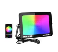 RIGIDON 1X 100W RGB projecteur led extérieurs App & IR télécommande 10000lm