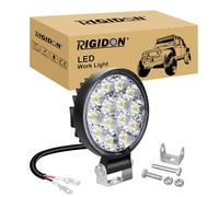 RIGIDON 1x rond phare de travail led, 3,2 pouces mini 42W 12V 24V lampe | étanche, 6000K blanc, projecteurs lumière, feux de travail, feu antibrouillard, pour offroad Voiture camions ATV 4x4 tracteur