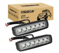 RIGIDON 2 Pcs 15 cm mini barre d'éclairage led, 6 pouces 18W 12V 24V phare de travail led, feux de travail pour offroad Voiture camions SUV 4x4 tracteur, 6000k projecteurs lumière feu antibrouillard