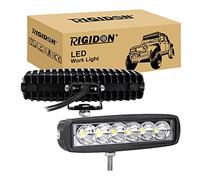 RIGIDON 2 Pcs 15 cm mini barre d'éclairage led, 6 pouces 18W 12V 24V phare de travail, spotlights projecteur pour offroad Voiture camions SUV ATV 4x4 tracteur,6000k blanc feux antibrouillard