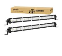 RIGIDON 2 Pcs 33 cm 13 pouces 60W Slim led light barre, 12V 24V barre d'éclairage led, Floodlight pour offroad Véhicules Voiture camions SUV 4x4 tracteur,6000K feu antibrouillard conduite Lumières