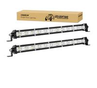 RIGIDON 2 Pcs 33 cm 13 pouces 60W Slim led light barre, 12V 24V barre d'éclairage led, projecteurs lumière spotlight pour offroad Véhicules Voiture camions SUV 4x4 tracteur, 6000K feu antibrouillard