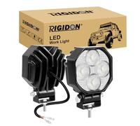 RIGIDON 2 Pcs mini phare de travail led, 2.8 pouces 16W 1600LM, 12V 24V lampe de travail led, projecteurs lumière, floodlight pour offroad Voiture camions SUV 4x4 tracteur, feu antibrouillard, 6000K