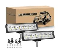 RIGIDON 2 Pcs Phare de Travail led, 6 pouces 18W mini Projecteur lumière 12V 24V phare longue portée led Étanche pour 4x4 Offroad Voiture Camion Tracteur SUV Bateau, 6000K Spot feux antibrouillard