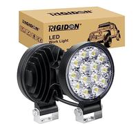 RIGIDON 2 Pcs rond phare de travail led, 3.2 pouces mini 42W 12V 24V lampe, projecteurs lumière feux de travail pour offroad Voiture camions SUV 4x4 tracteur, feu antibrouillard