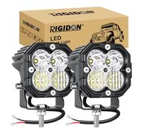 RIGIDON 2 x mini phare travail led, 3 pouces 30W 3000lm feu antibrouillard | 12V 24V, étanche, 6000K blanc, feux de travail, projecteurs lumière, flood Spot, pour offroad voiture camion ATV 4x4 tracteur