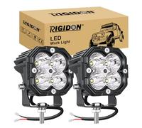 RIGIDON 2 x mini phare travail led, 3 pouces 30W 3000lm feu antibrouillard | 12V 24V, étanche, 6000K blanc, feux de travail, projecteurs lumière, spotlight, pour offroad voiture camion ATV 4x4 tracteur