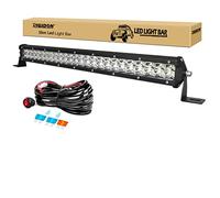 RIGIDON 20 Pouces 50 cm 144W projecteur barre de Led 4x4, avec 12v faisceau de câblage kit, Barres d'éclairage, lumineuse lampe pour offroad Voiture camions Tracteur SUV UTE ATV, 6000K blanc