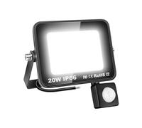 RIGIDON 20W Projecteur LED Avec Détecteur de Mouvement, 2000LM 6000K Blanche Froide Spot LED Extérieur Avec Détecteur IP66 Etanche, Éclairage de Sécurité Extérieur pour Jardin Patio Garage Terrasse