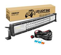 RIGIDON 22 Pouces 55cm 270W Slim incurvée Barre de LED 4x4 12v Faisceau kit