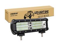 RIGIDON 23 cm 270W quad rangée led light barre, 12V 24V 9 pouces barre d'éclairage led, led floodlight pour offroad Véhicules Voiture camions SUV 4x4 tracteur, 6000K feu antibrouillard Led Lampe