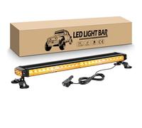 RIGIDON 26" 67 cm 54LED Barre Lumineuse Clignotante Stroboscopique à LED, Avertissement Clignotant d'urgence Chasse Rampe Gyrophare Magnetique LED pour Voiture Véhicule Camion Remorque (Ambre)