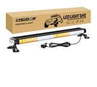 RIGIDON 26 Pouces 54 Led Barre Lumineuse Stroboscopique, Blanc Ambre Magnétique Clignotant Gyrophare Police Feux de Remorque, Pour Voiture Camion Off road ATV 4x4 Vehicule, Feu Antibrouillard