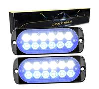 RIGIDON 2x 11cm 12 LED blanc bleu feu de freinage stroboscopique, 12V 24V