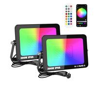 RIGIDON 2X 200W RGB projecteur led extérieurs App & IR télécommande 20000lm