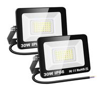 RIGIDON 2x 30W 3000lm projecteur d'extérieur led, 6000K blanc froid