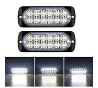 RIGIDON 2x 4,3" 11cm 12 LED blanc feu de freinage stroboscopique, 12V 24V
