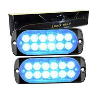 RIGIDON 2x 4,3" 11cm 12 LED bleu feu de freinage stroboscopique, 12V 24V