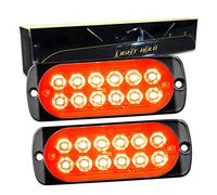 RIGIDON 2x 4,3" 11cm 12 LED rouge feu de freinage stroboscopique, 12V 24V