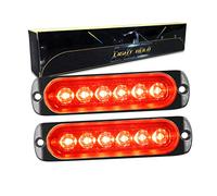 RIGIDON 2x 4,3" 11cm 6 LED rouge feu de freinage stroboscopique, 12V 24V