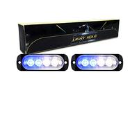 RIGIDON 2x 8,4cm 4 LED blanc bleu feu de freinage stroboscopique, 12V 24V
