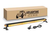 RIGIDON 38" 96 cm 78LED Barre Lumineuse Clignotante Stroboscopique à LED, Avertissement Clignotant d'urgence Chasse Rampe Gyrophare Magnetique LED pour Voiture Véhicule Camion Remorque (Ambre)