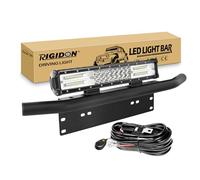 RIGIDON 38 cm led light barre avec Faisceau de Câblage kit et support de plaque d'immatriculation, 15 pouces 216W Triple rangée 12V 24V barre d'éclairage led pour offroad Véhicules Voiture camions 4x4